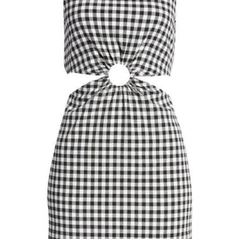 Wayf Jules O-Ring Cutout Black Sleeveless Dress